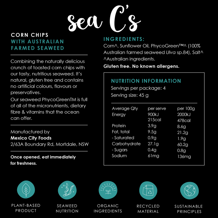 SEA C's bronze medal seaweed fortified cornchips