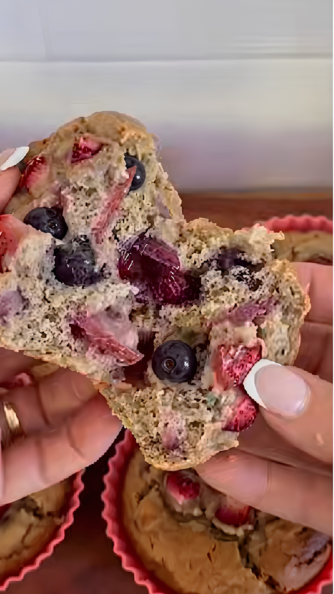 Jumbo Mixed Berry Banana Muffins
