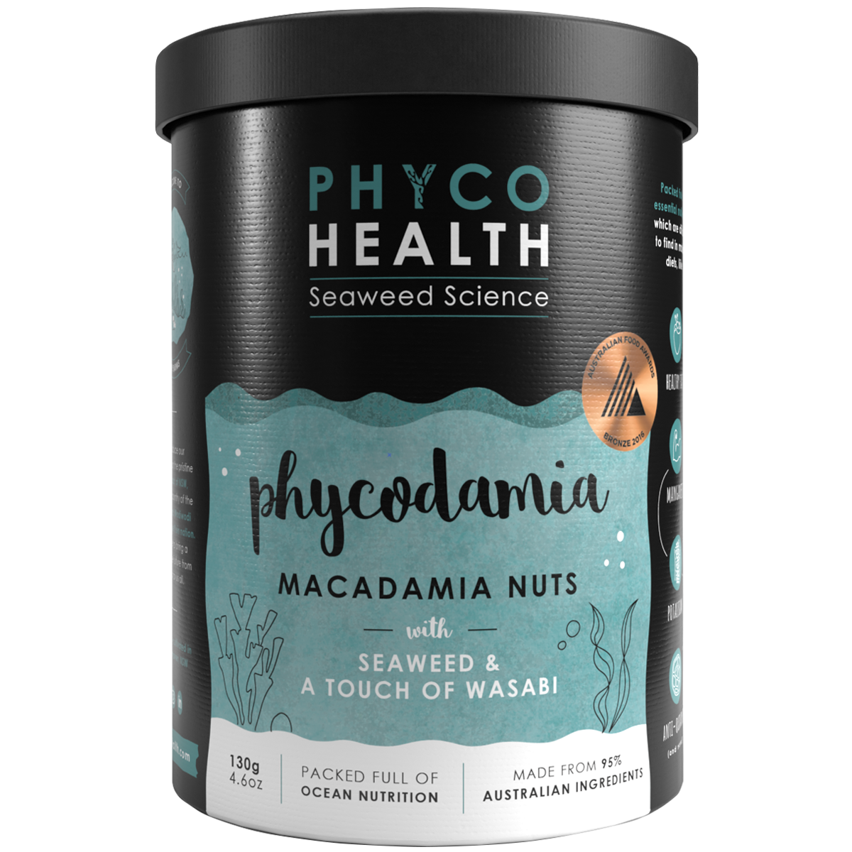 PHYCODAMIAS seaweed & wasabi roasted macadamias nuts