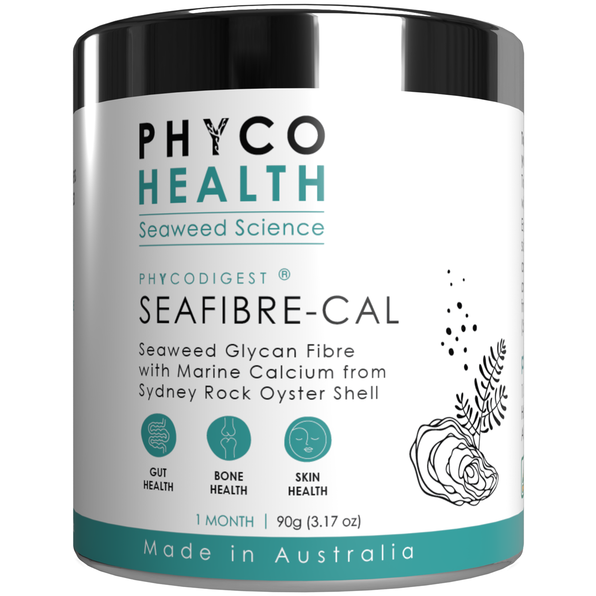 SEAFIBRE-CAL Seaweed fibre and Sydney Rock Oyster Shell Calcium