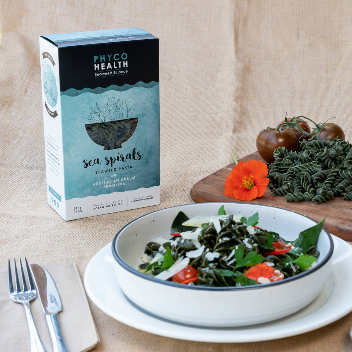 SEA SPIRALS seaweed pasta