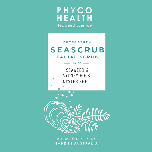 SEASCRUB facial scrub with seaweed and oyster shell flour