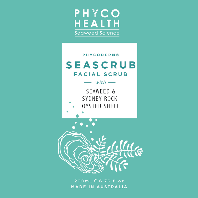 SEASCRUB facial scrub with Seaweed and Sydney Rock Oyster shell