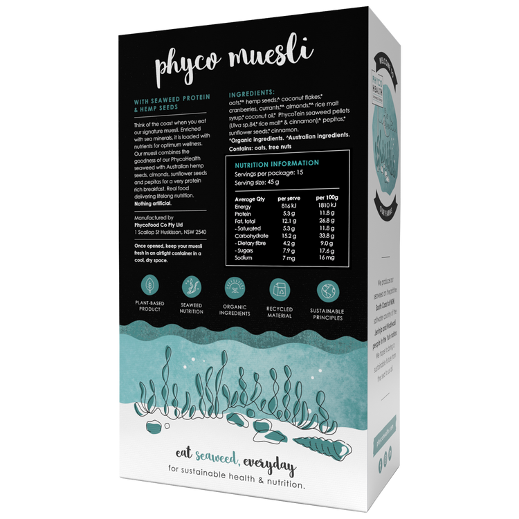 PHYCOMUESLI seaweed granola