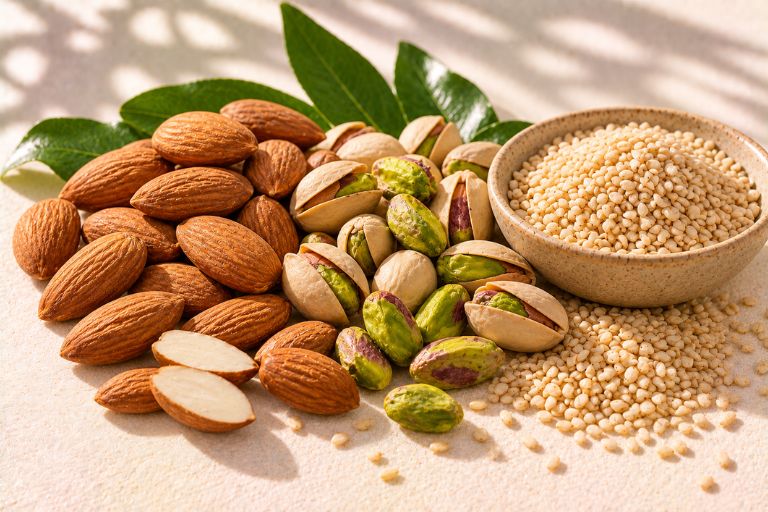 Almonds, Pistachios & Sesame Seeds