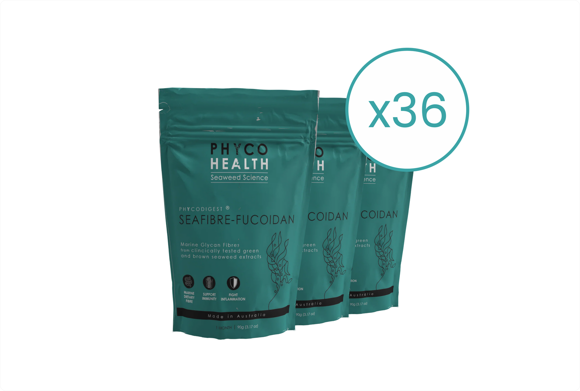 CARTON - SEAFIBRE-FUCOIDAN Super Marine Seaweed Duo (36un)