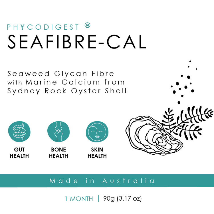 SEAFIBRE-CAL Seaweed fibre and Sydney Rock Oyster Shell Calcium