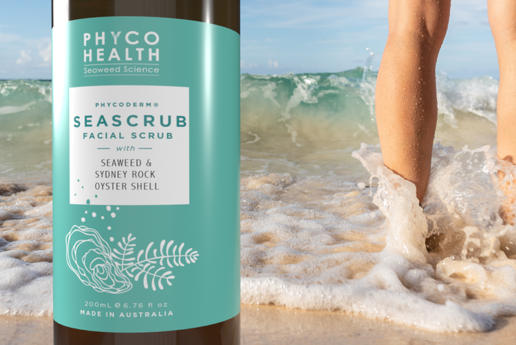 SEASCRUB facial scrub with seaweed and oyster shell flour